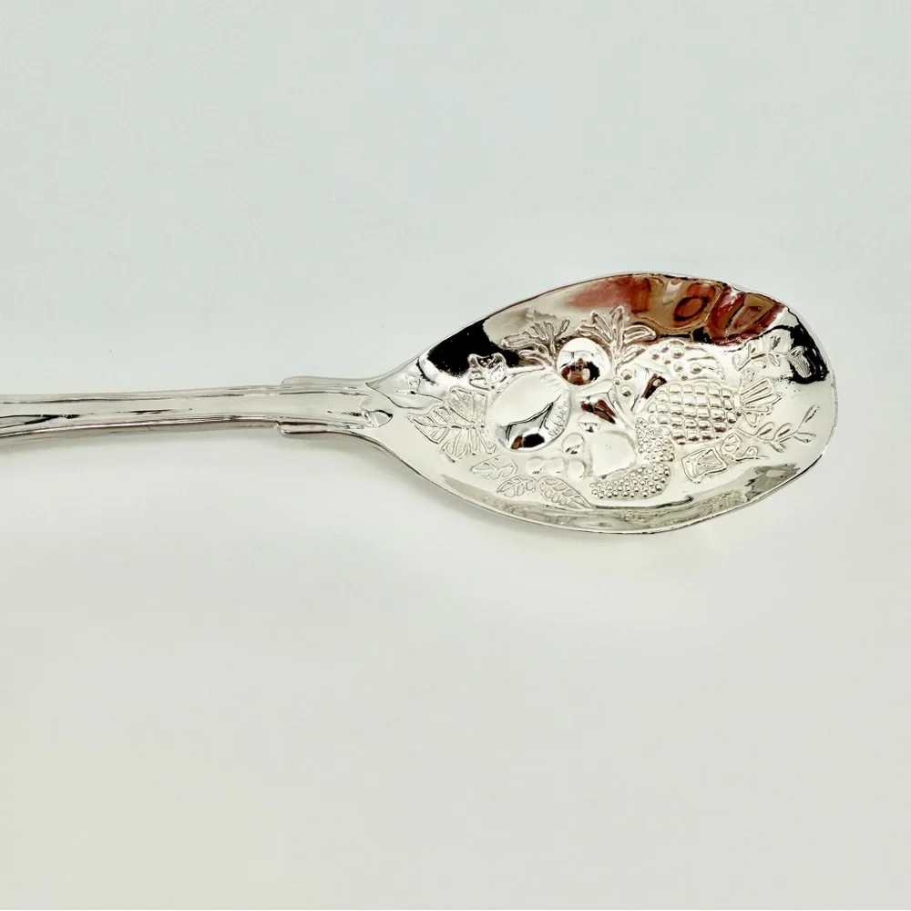 Vintage Ornate Silver Plate 4pc Serving Set - Pasta & Salad - Freshly Polished!
